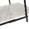 23" White Marble & Iron Contemporary 3-Tier Tray Stand